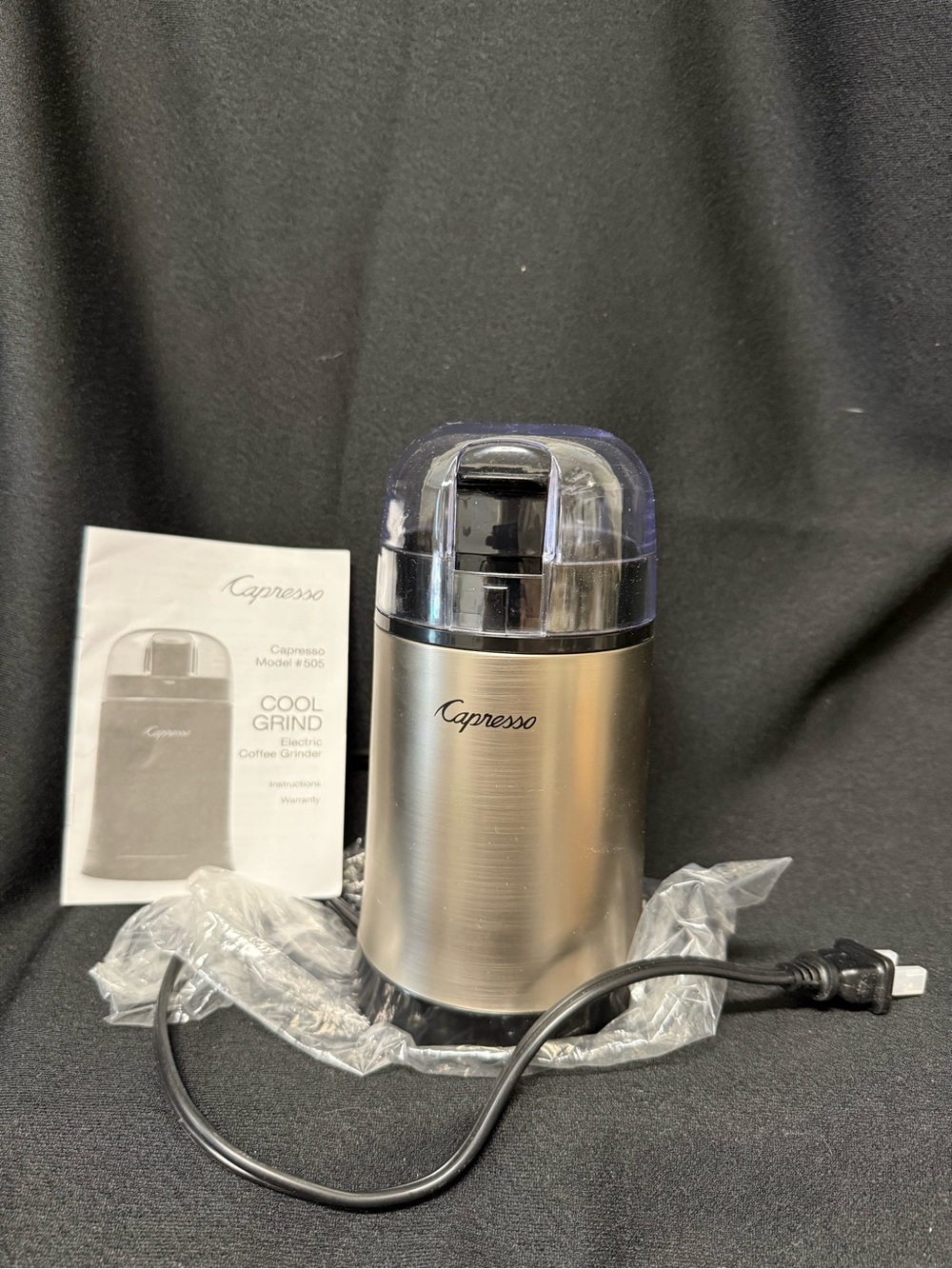 Capresso Cool Grind Electric Coffee and spice Grinder - Stainless Steel